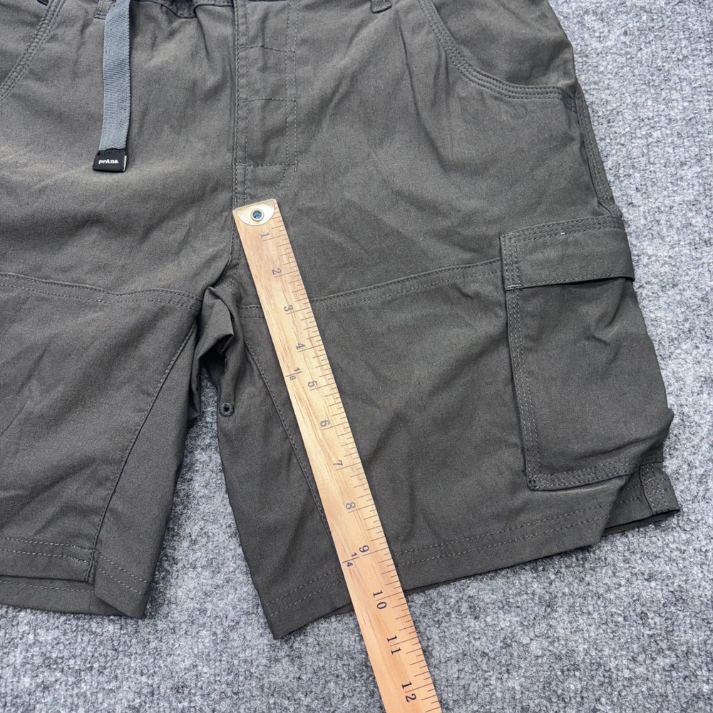 Prana Zion Shorts Mens 30 Charcoal Grey Stretch Hiking Cargo Belted 8 Inseam - Picture 3 of 8